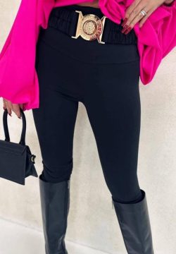 Legginsy La Diva Klamra Czarne